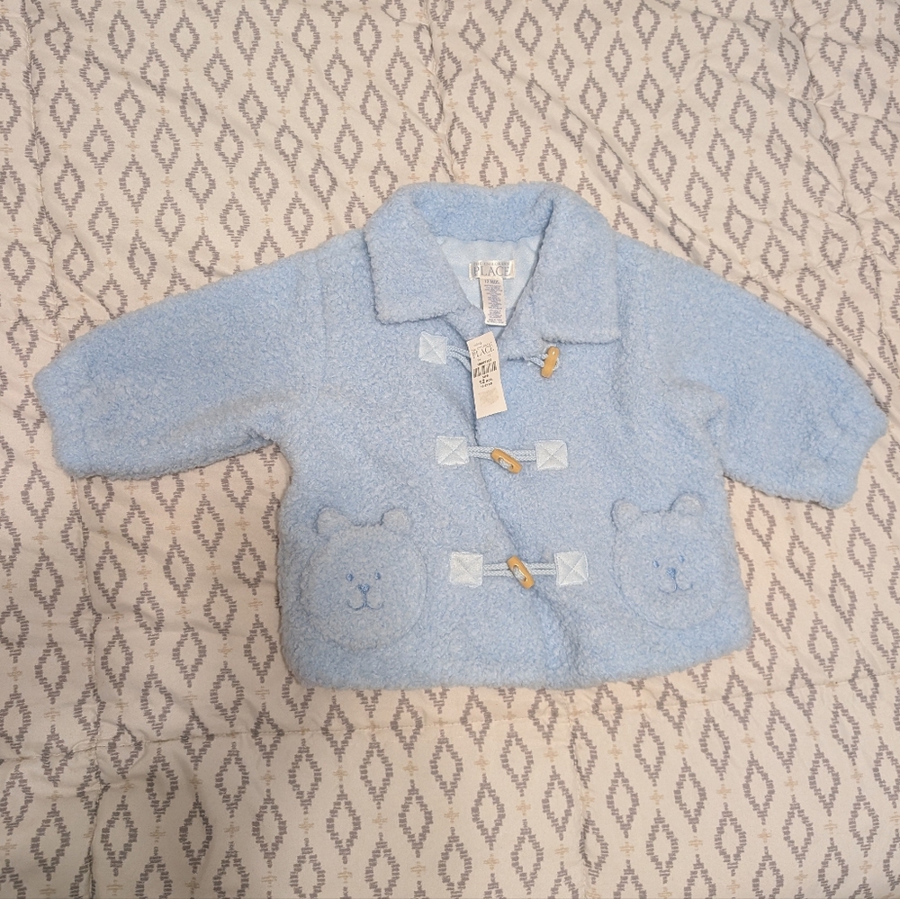 The Children's Place Light Blue Fuzzy Jacket